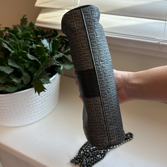 Authentic FENDI clutch with added chrome unbranded chain. - Picture 5 of 9